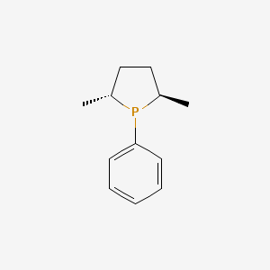 molecular formula C12H17P B8576021 (2r,5r)-2,5-Dimethyl-1-phenylphospholane 