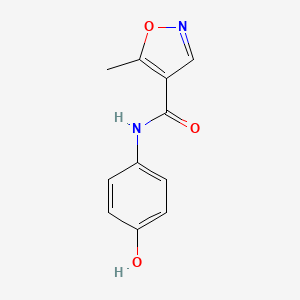 molecular formula C11H10N2O3 B8576032 N-(4-Hydroxyphenyl)-5-methylisoxazole-4-carboxamide CAS No. 67387-51-3