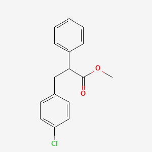 molecular formula C16H15ClO2 B8576039 Methyl 3-(4-chlorophenyl)-2-phenylpropanoate 