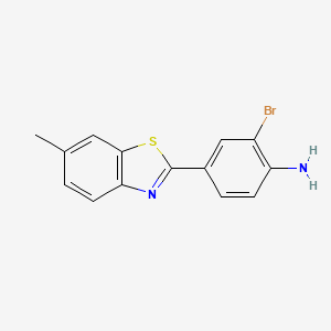 2-Bromo-4-(6-methylbenzothiazol-2-yl)aniline