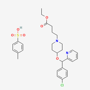 Ethyl 4-(4-((4-chlorophenyl)-2-pyridylmethoxy)-1-piperidyl)butanoate p-toluenesulfonate