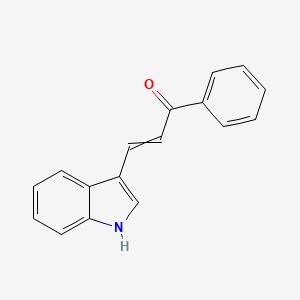 molecular formula C17H13NO B8576199 3-(1H-indol-3-yl)-1-phenylprop-2-en-1-one 
