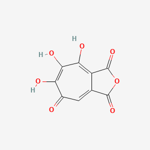 molecular formula C9H4O7 B8576205 Puberulonic acid CAS No. 82-83-7