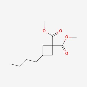 molecular formula C12H20O4 B8576239 Dimethyl 3-butylcyclobutane-1,1-dicarboxylate CAS No. 828271-33-6