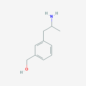 molecular formula C10H15NO B8576267 3-(2-Aminopropyl)benzyl alcohol 