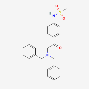 molecular formula C23H24N2O3S B8576284 N-[4-(N,N-Dibenzylglycyl)phenyl]methanesulfonamide CAS No. 129280-15-5