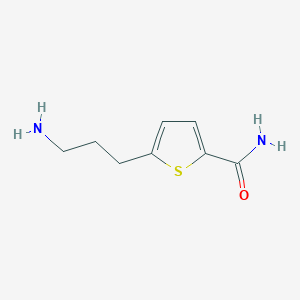 molecular formula C8H12N2OS B8576315 5-(3-Aminopropyl)thiophene-2-carboxamide CAS No. 88961-62-0