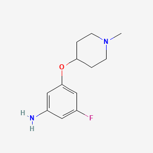 3-Fluoro-5-(1-methyl-piperidin-4-yloxy)-phenylamine