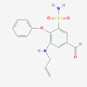 5-Formyl-2-phenoxy-3-[(prop-2-en-1-yl)amino]benzene-1-sulfonamide