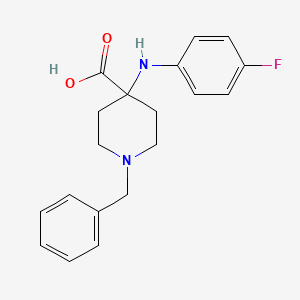 4-Piperidinecarboxylic acid, 4-[(4-fluorophenyl)amino]-1-(phenylmethyl)-