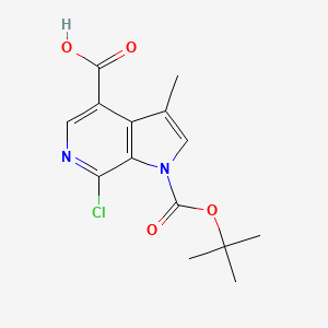 1h-Pyrrolo[2,3-c]pyridine-1,4-dicarboxylic acid,7-chloro-3-methyl-,1-(1,1-dimethylethyl)ester