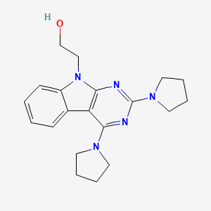 2-[2,4-Di(pyrrolidin-1-yl)-9H-pyrimido[4,5-b]indol-9-yl]ethan-1-ol