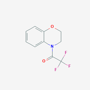 molecular formula C10H8F3NO2 B8576676 3,4-dihydro4-(trifluoroacetyl)-2H-1,4-benzoxazine 