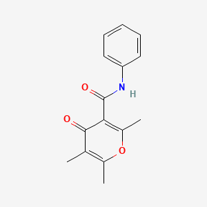 2,5,6-Trimethyl-4-oxo-N-phenyl-4H-pyran-3-carboxamide