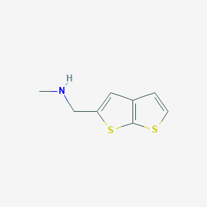 molecular formula C8H9NS2 B8576905 N-methyl-1-thieno[2,3-b]thiophen-5-ylmethanamine 
