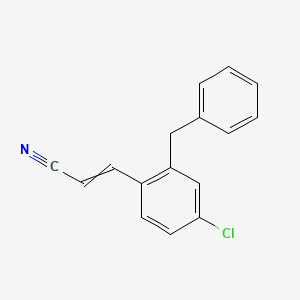 3-(2-Benzyl-4-chlorophenyl)prop-2-enenitrile