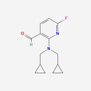 2-[Bis(cyclopropylmethyl)amino]-6-fluoropyridine-3-carbaldehyde