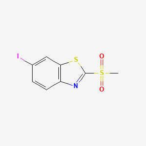 molecular formula C8H6INO2S2 B8577050 6-Iodo-2-(methylsulfonyl)benzo[d]thiazole 