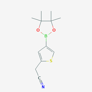 2-(4-(4,4,5,5-Tetramethyl-1,3,2-dioxaborolan-2-YL)thiophen-2-YL)acetonitrile