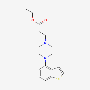 molecular formula C17H22N2O2S B8577073 Ethyl 3-(4-benzo[b]thiophen-4-yl-piperazin-1-yl)propionate 