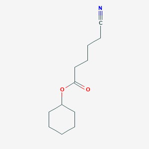 molecular formula C12H19NO2 B8577074 Cyclohexyl 5-cyanopentanoate CAS No. 62937-74-0