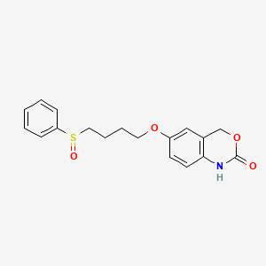 6-[4-(Benzenesulfinyl)butoxy]-1,4-dihydro-2H-3,1-benzoxazin-2-one