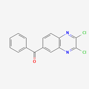molecular formula C15H8Cl2N2O B8577099 (2,3-Dichloroquinoxalin-6-yl)(phenyl)methanone CAS No. 143702-67-4