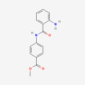molecular formula C15H14N2O3 B8577148 Methyl 4-(2-aminobenzamido)benzoate 