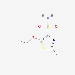 molecular formula C6H10N2O3S2 B8577161 5-Ethoxy-2-methyl-1,3-thiazole-4-sulfonamide CAS No. 89502-00-1