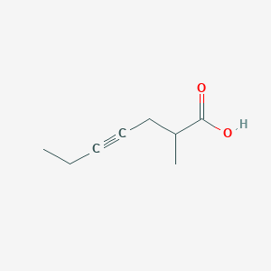molecular formula C8H12O2 B8577173 2-Methylhept-4-ynoic acid 