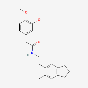 Benzeneacetamide, N-(2-(2,3-dihydro-6-methyl-1H-inden-5-yl)ethyl)-3,4-dimethoxy-