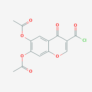 3-(Chlorocarbonyl)-4-oxo-4H-1-benzopyran-6,7-diyl diacetate