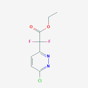 molecular formula C8H7ClF2N2O2 B8577240 Ethyl 2-(6-chloropyridazin-3-yl)-2,2-difluoroacetate 
