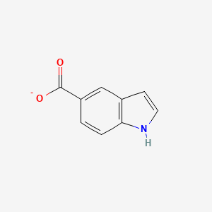 molecular formula C9H6NO2- B8577249 1H-indole-5-carboxylate 