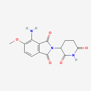 molecular formula C14H13N3O5 B8577338 Pomalidomide-5-O-CH3 