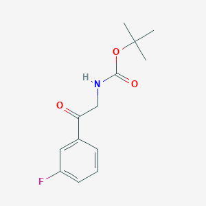 molecular formula C13H16FNO3 B8577429 Tert-butyl [2-(3-fluorophenyl)-2-oxoethyl]carbamate 