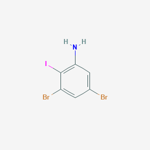molecular formula C6H4Br2IN B8577486 2-Iodo-3,5-dibromoaniline 