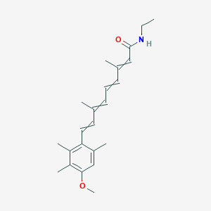 molecular formula C23H31NO2 B8577500 N-ethyl-9-(4-methoxy-2,3,6-trimethylphenyl)-3,7-dimethylnona-2,4,6,8-tetraenamide 