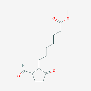 molecular formula C14H22O4 B8577864 Methyl 7-(2-formyl-5-oxocyclopentyl)heptanoate CAS No. 61659-10-7