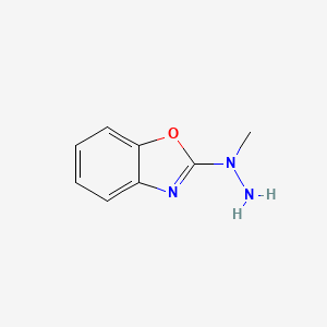molecular formula C8H9N3O B8577891 2-(1-Methylhydrazino)benzoxazole 