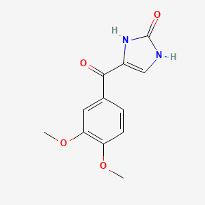 molecular formula C12H12N2O4 B8577960 4-(3,4-Dimethoxybenzoyl)-1,3-dihydro-2H-imidazol-2-one CAS No. 77681-43-7