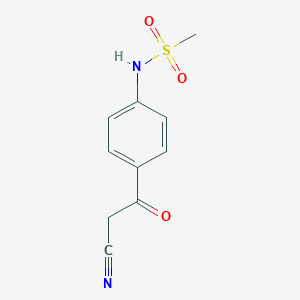 molecular formula C10H10N2O3S B008578 N-[4-(cyanoacetyl)phenyl]methanesulfonamide CAS No. 107929-91-9