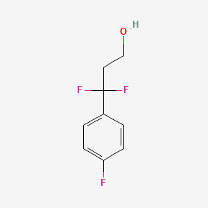 molecular formula C9H9F3O B8578009 3,3-Difluoro-3-(4-fluorophenyl)propan-1-ol 