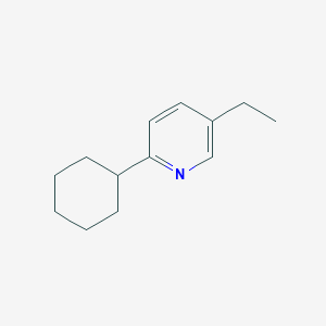 molecular formula C13H19N B8578039 2-Cyclohexyl-5-ethylpyridine CAS No. 94142-16-2