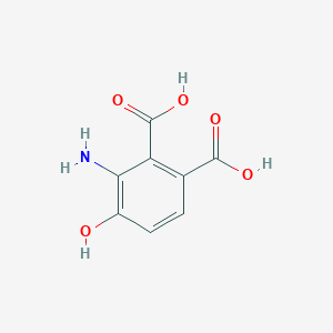 molecular formula C8H7NO5 B8578041 3-Amino-4-hydroxyphthalic acid 