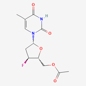molecular formula C12H15FN2O5 B8578050 Thymidine, 3'-deoxy-3'-fluoro-, 5'-acetate CAS No. 51247-07-5