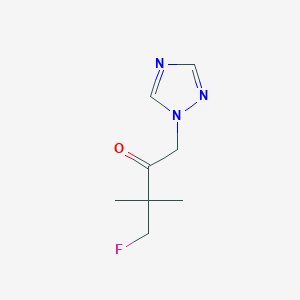 4-Fluoro-3,3-dimethyl-1-(1H-1,2,4-triazol-1-yl)butan-2-one