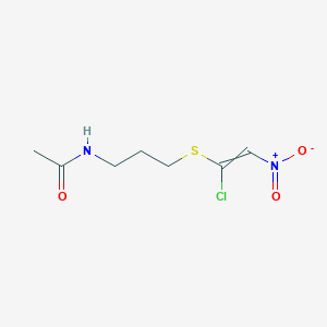 N-{3-[(1-Chloro-2-nitroethenyl)sulfanyl]propyl}acetamide