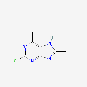 molecular formula C7H7ClN4 B8578138 2-chloro-6,8-dimethyl-7H-purine 