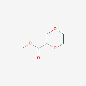 molecular formula C6H10O4 B8578205 Methyl 1,4-dioxane-2-carboxylate 